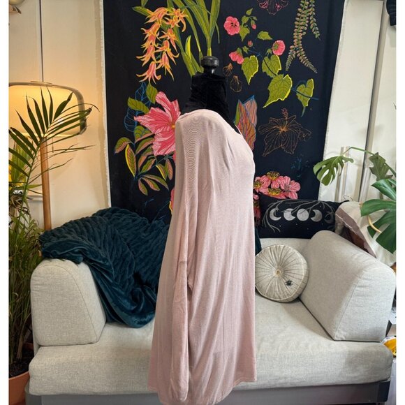 H&M Divided Round Neck Long Sleeve Knit Tunic Sweater, Blush Pink Women's 10 - Picture 7 of 11